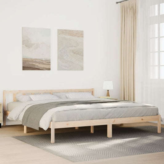 Bedframe extra lang zonder matras massief grenenhout 180x220 cm