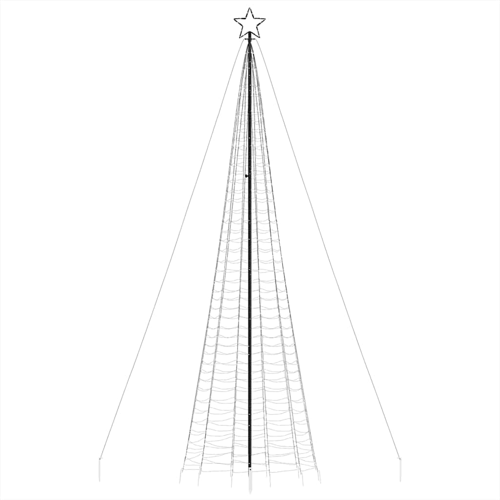 Lichtkegel met grondpinnen 1534 koudwitte LED's 500 cm