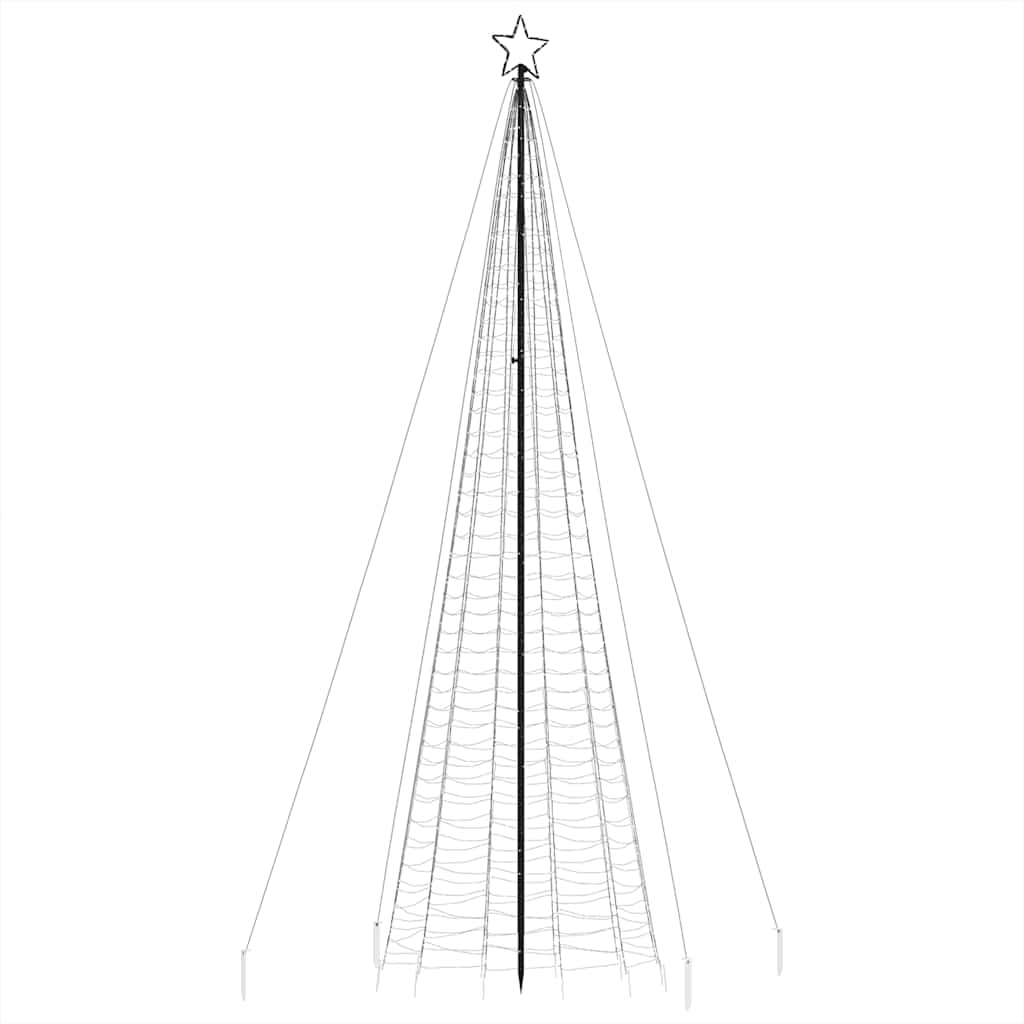 Lichtkegel met grondpinnen 1534 koudwitte LED's 500 cm