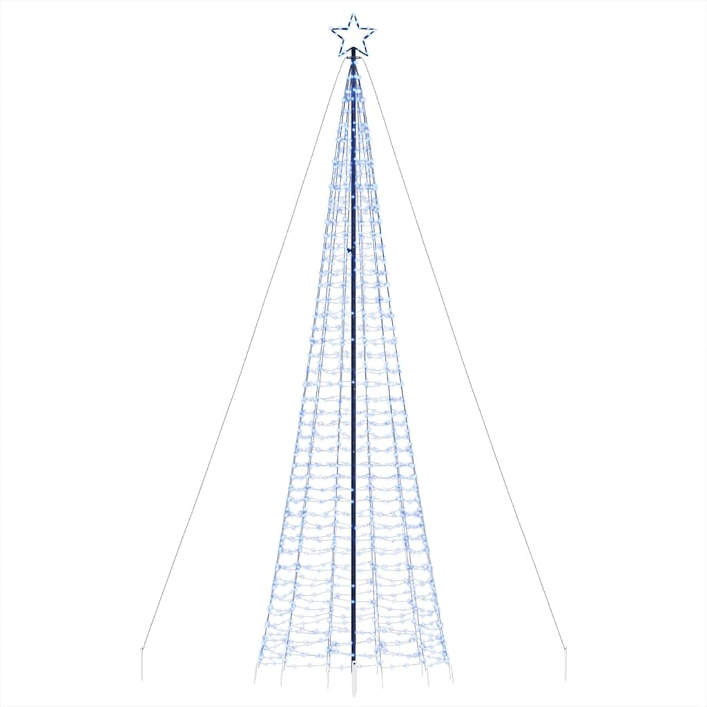 Lichtkegel met grondpinnen 1534 blauwe LED's 500 cm