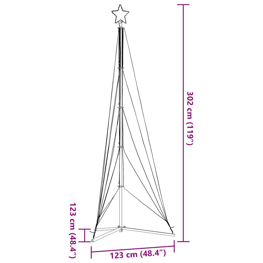 Kerstboomverlichting 525 warmwitte LED's 300 cm