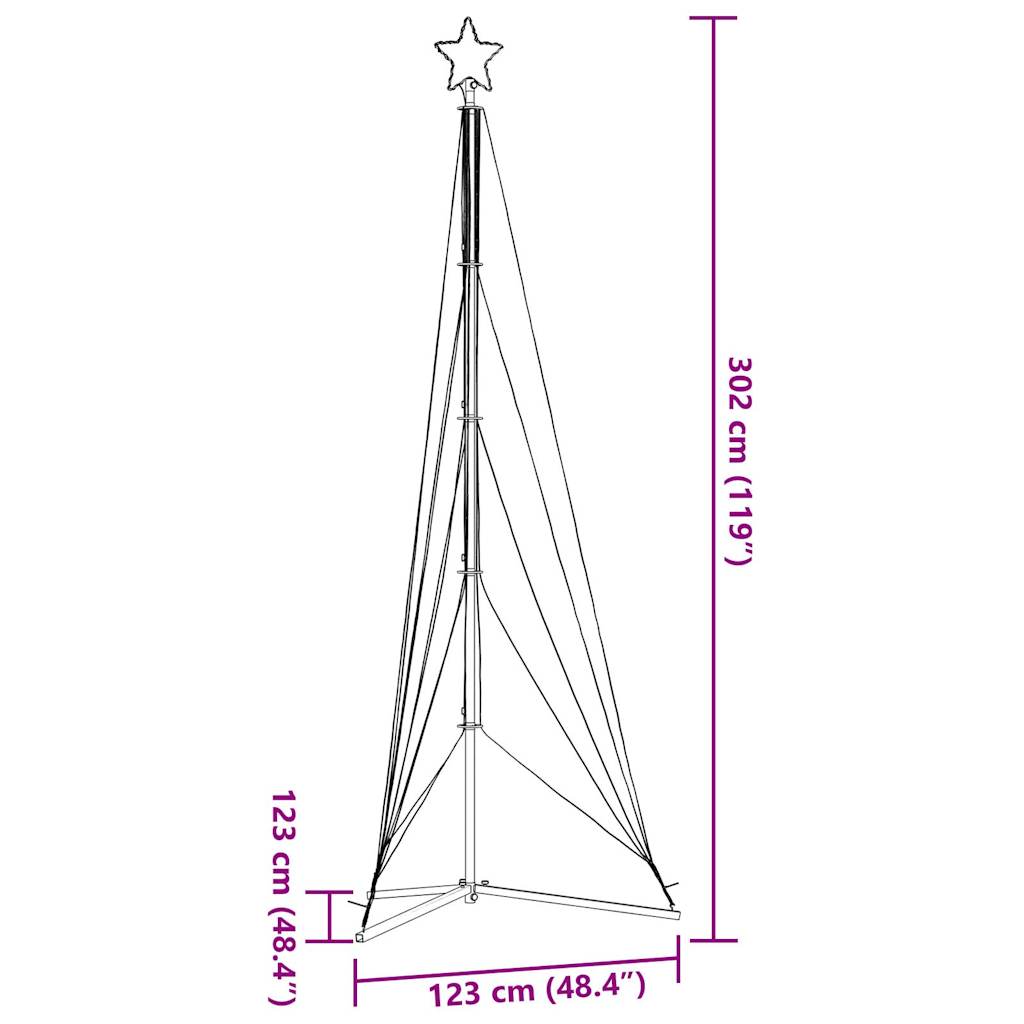 Kerstboomverlichting 525 koudwitte LED's 300 cm