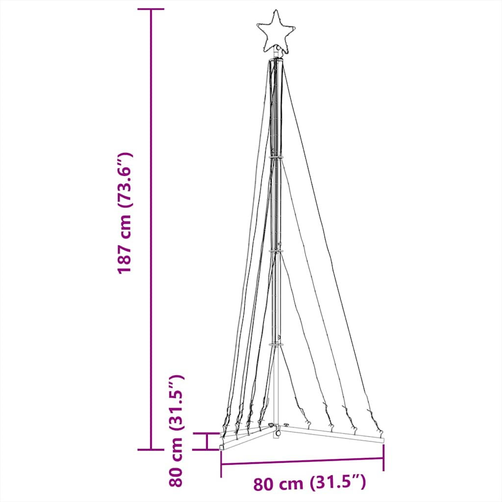 Kerstboomverlichting 339 warmwitte LED's 180 cm