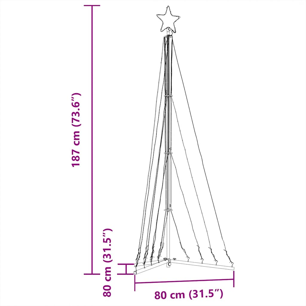 Kerstboomverlichting 339 koudwitte LED's 180 cm