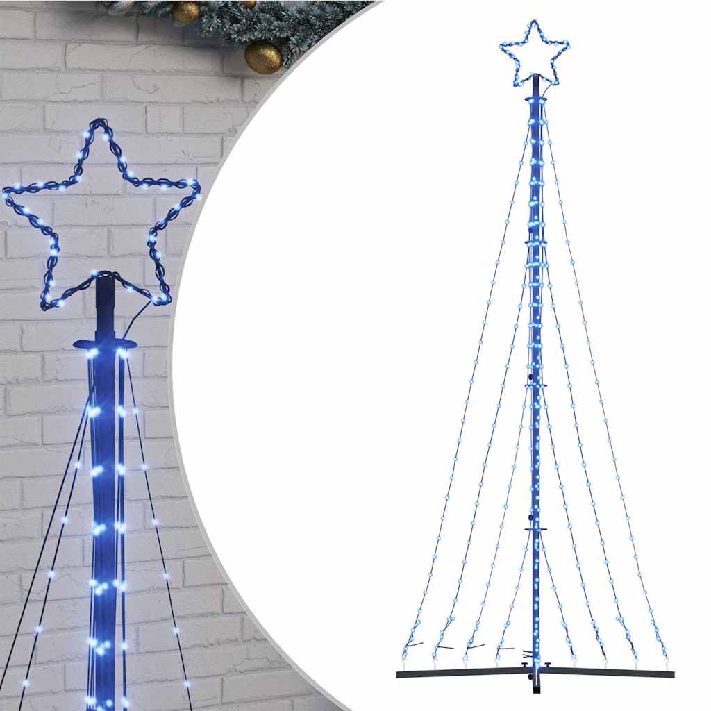 Kerstboomverlichting 447 blauwe LED's 250 cm