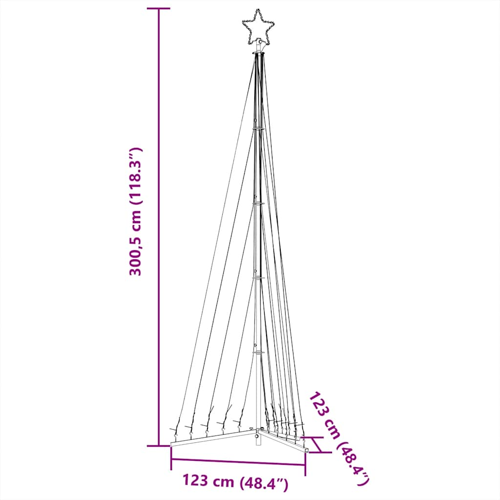 Kerstboomverlichting 495 warmwitte LED's 300 cm