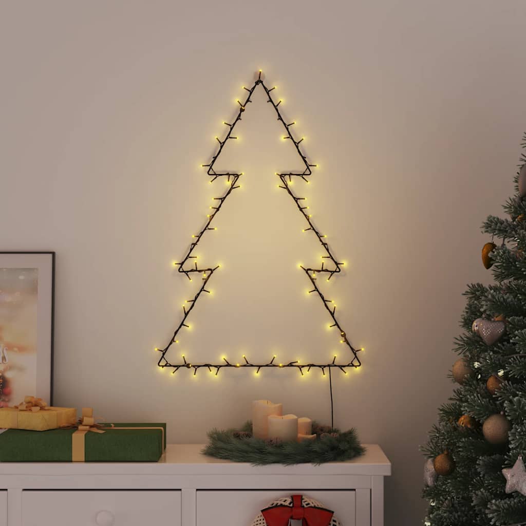 Kerstverlichting kerstboom silhouet 115 LEDs warm wit