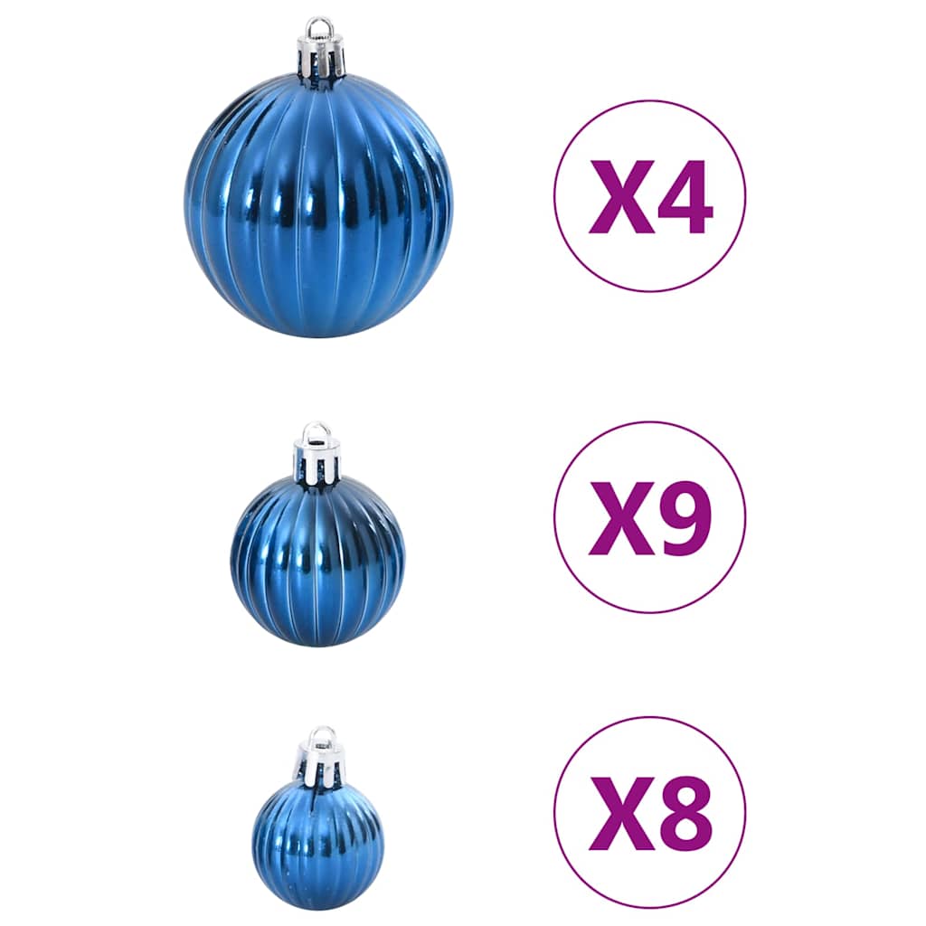 Kerstballen 98 st Ø3/4/6 cm blauw