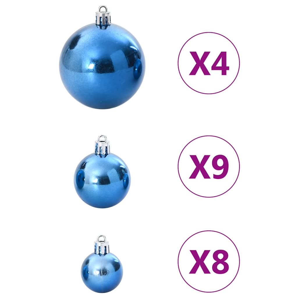 Kerstballen 98 st Ø3/4/6 cm blauw