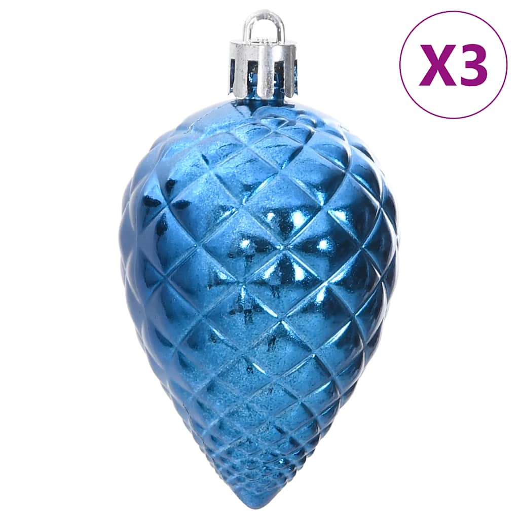 Kerstballen 98 st Ø3/4/6 cm blauw