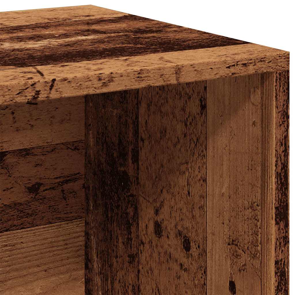 LP Opbergbox 69,5x34x36 cm bewerkt hout oud houtkleurig