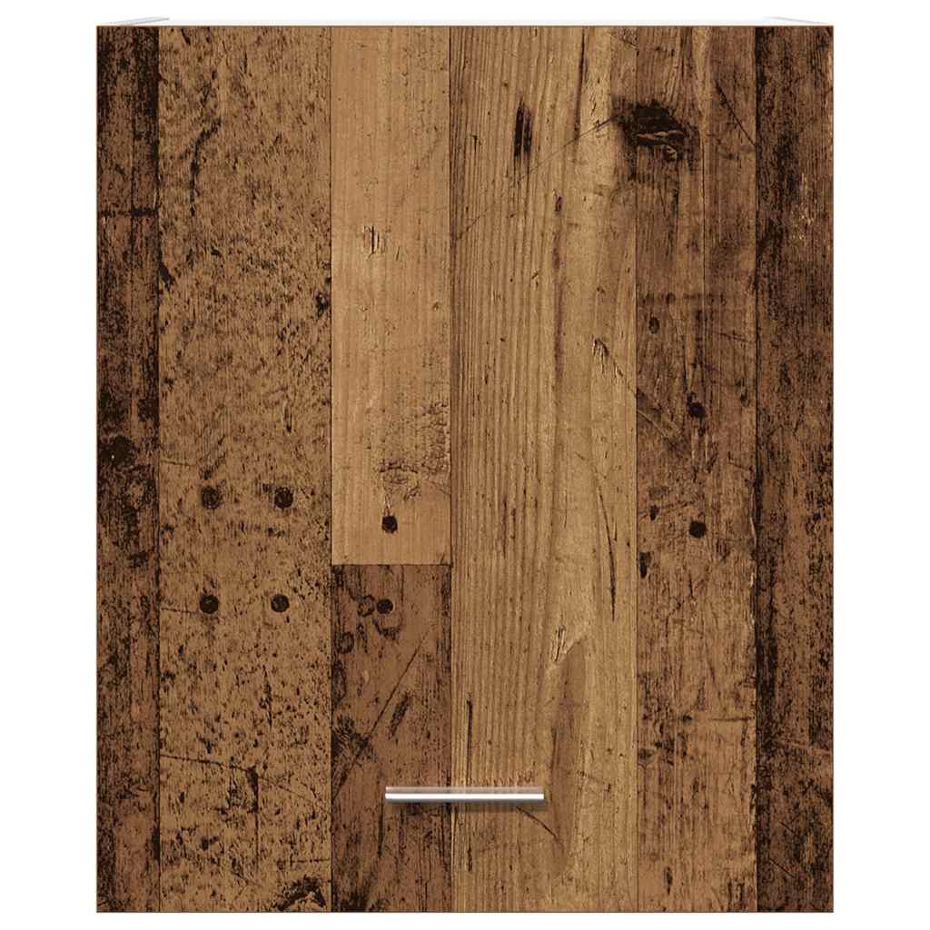 Hangkasten 2 st 50x31x60 cm bewerkt hout oud houtkleurig