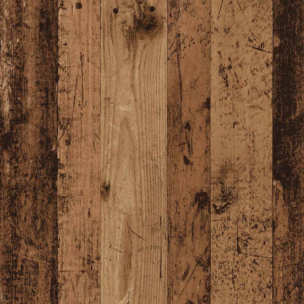 Hangkasten 2 st 50x31x60 cm bewerkt hout oud houtkleurig