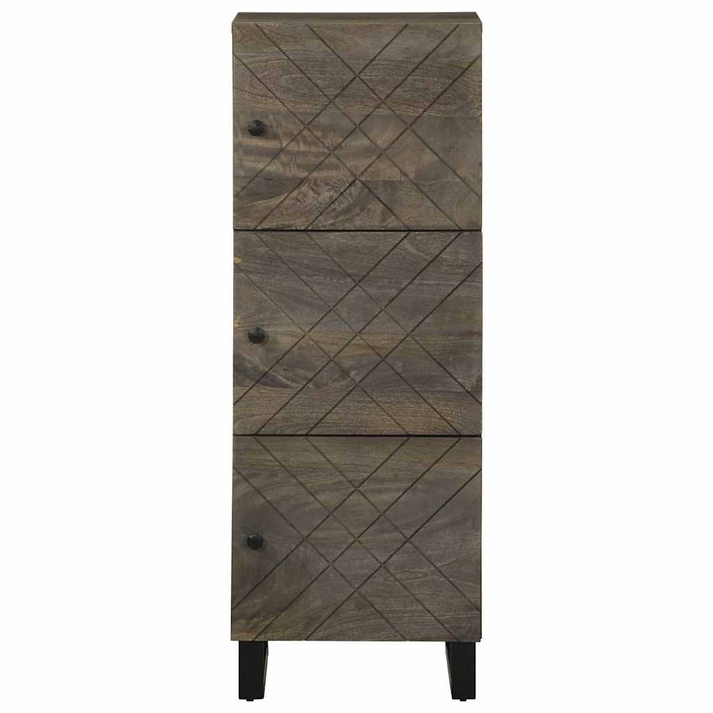 Hoge kast 40x33x110 cm massief mangohout zwart