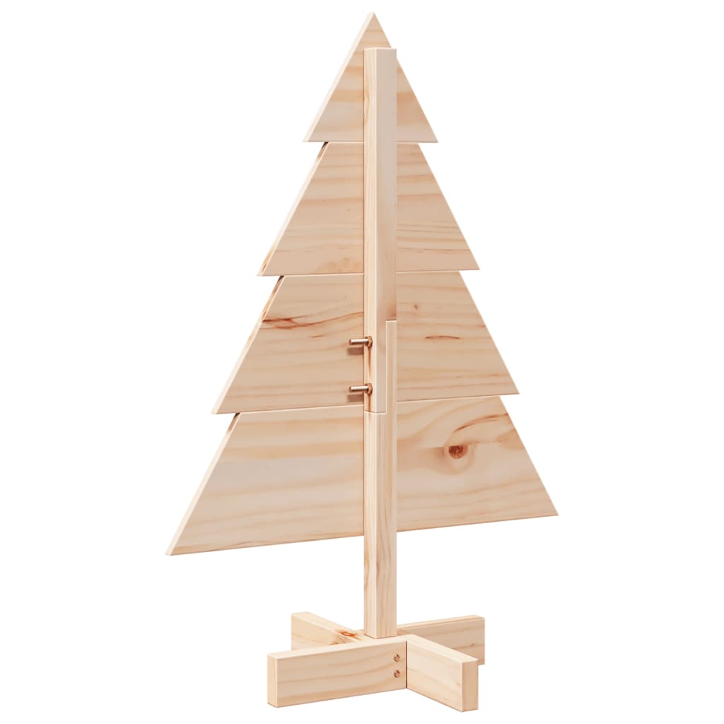 Kerstdecoratie kerstboom 70 cm massief hout