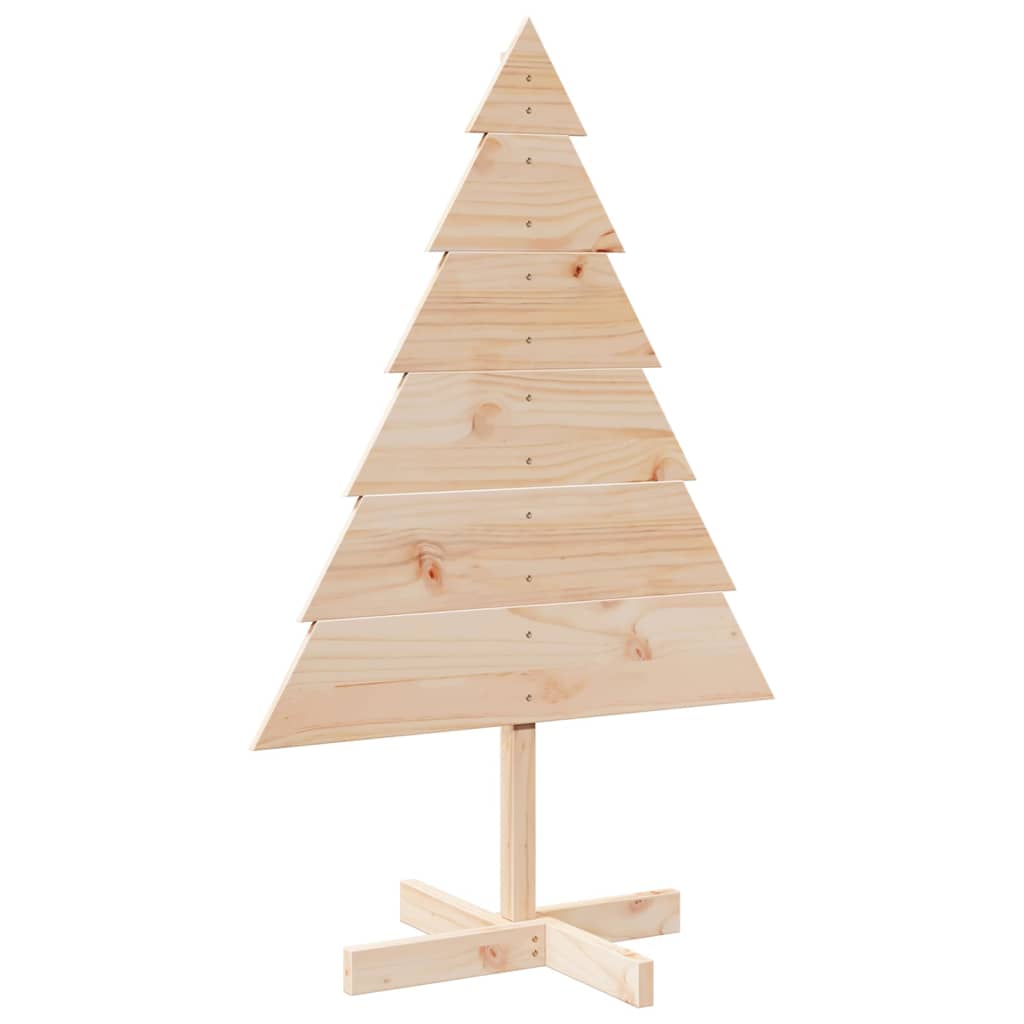 Kerstdecoratie kerstboom 110 cm massief hout