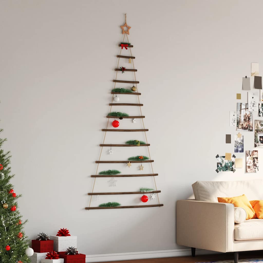 Hangende kerstboom met topster 86x180 cm naturel tak