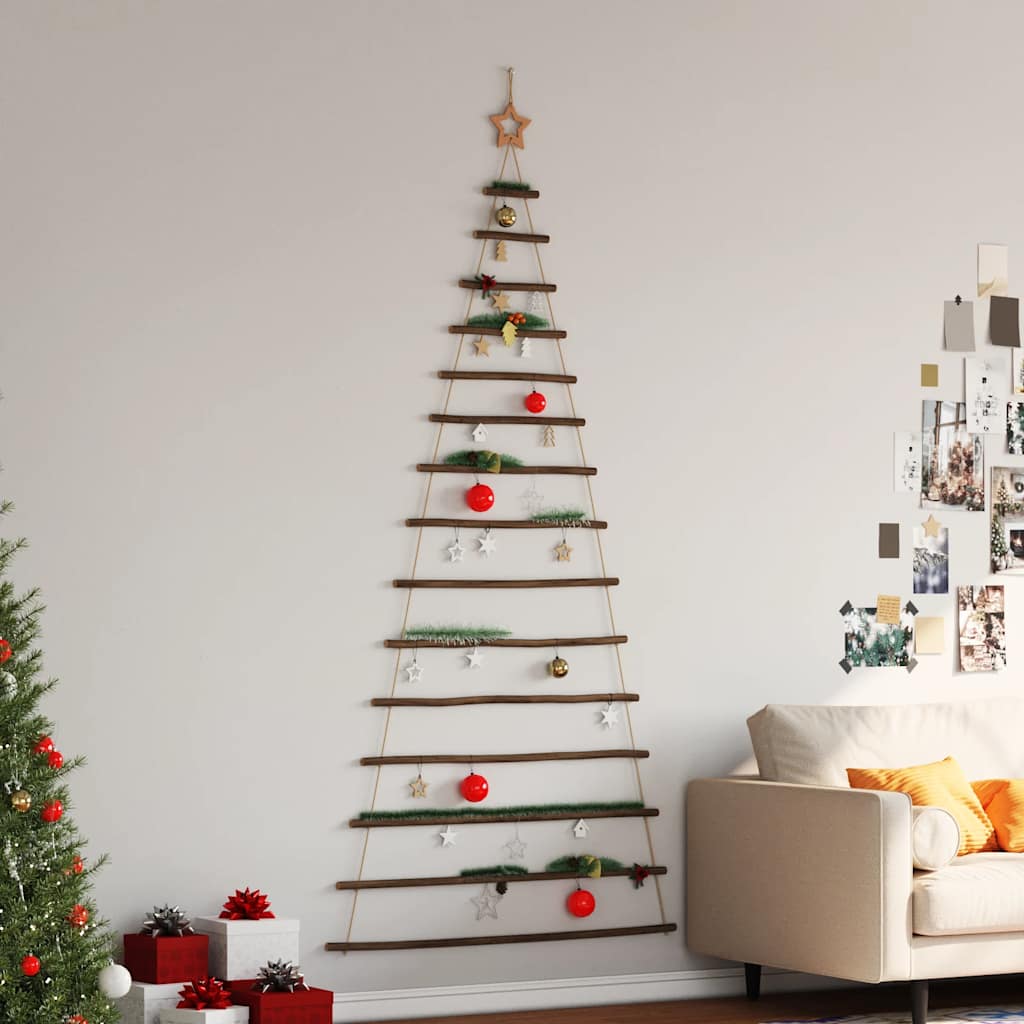 Hangende kerstboom met topster 100x210 cm naturel tak