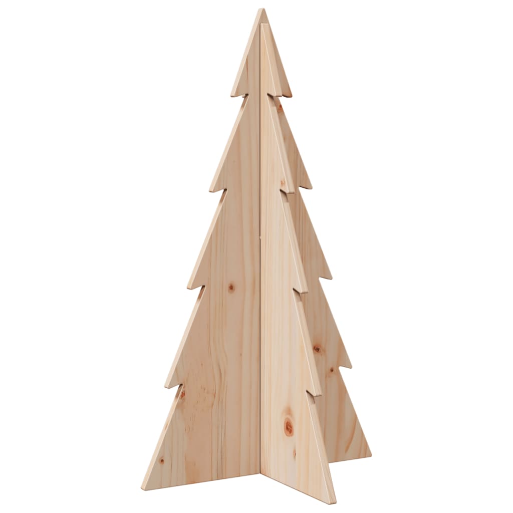 Kerstdecoratie kerstboom 80 cm massief grenenhout