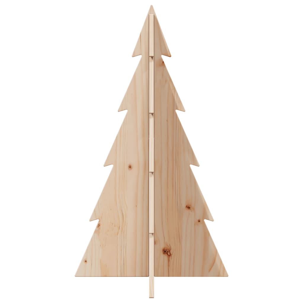 Kerstdecoratie kerstboom 80 cm massief grenenhout