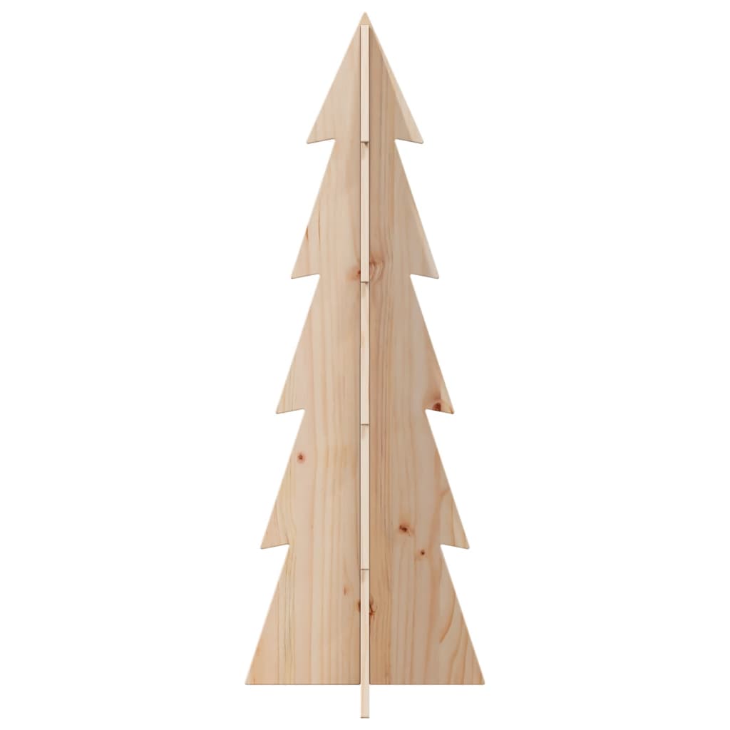 Kerstdecoratie kerstboom 112 cm massief grenenhout