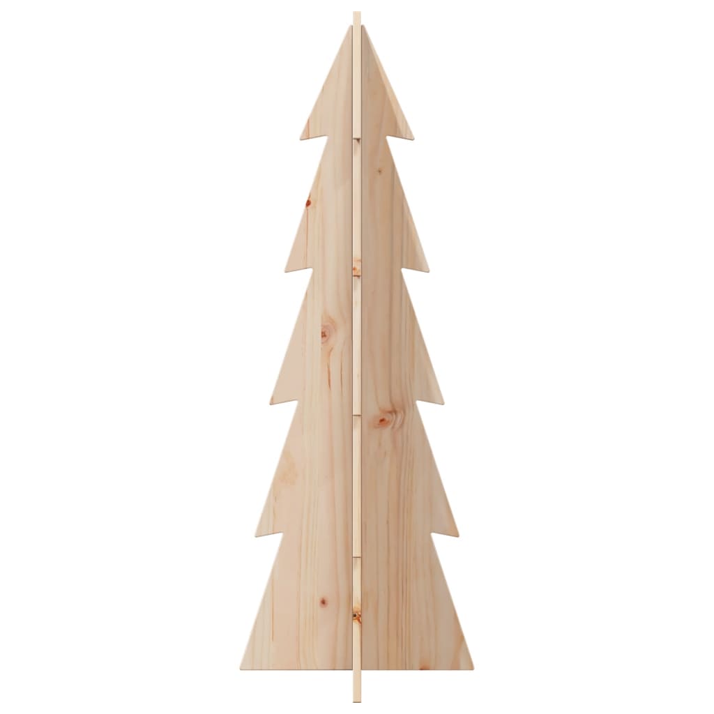 Kerstdecoratie kerstboom 112 cm massief grenenhout