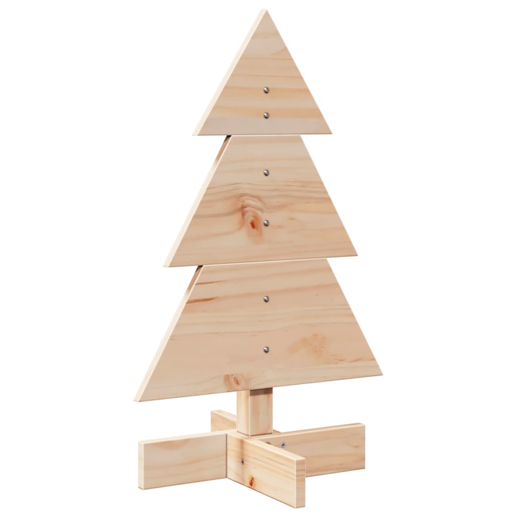 Kerstdecoratie kerstboom 60 cm massief grenenhout