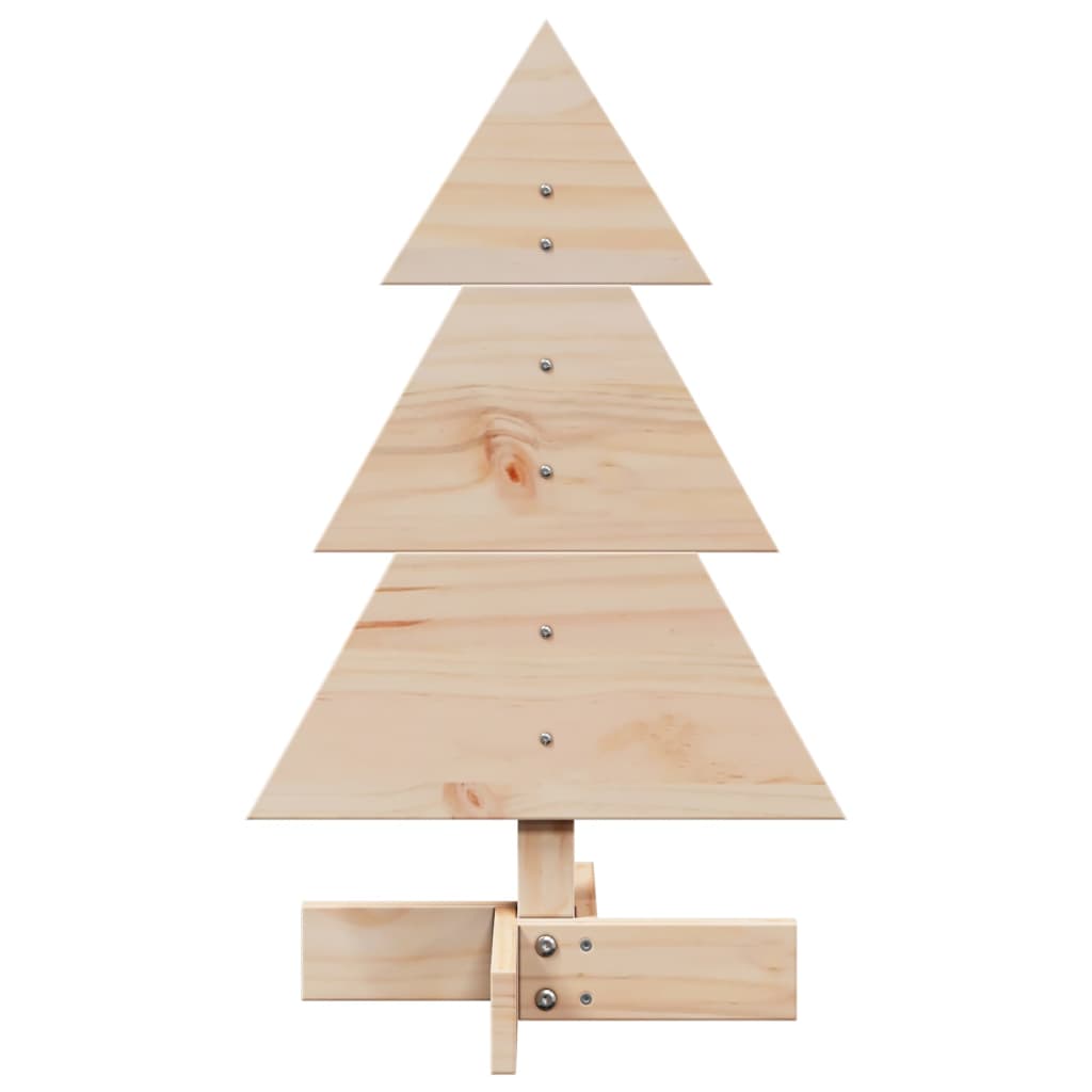 Kerstdecoratie kerstboom 60 cm massief grenenhout