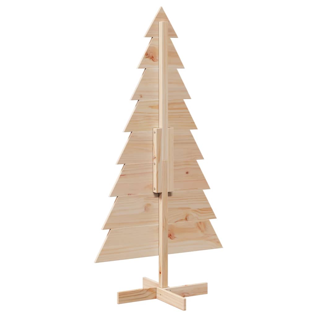 Kerstdecoratie kerstboom 150 cm massief grenenhout