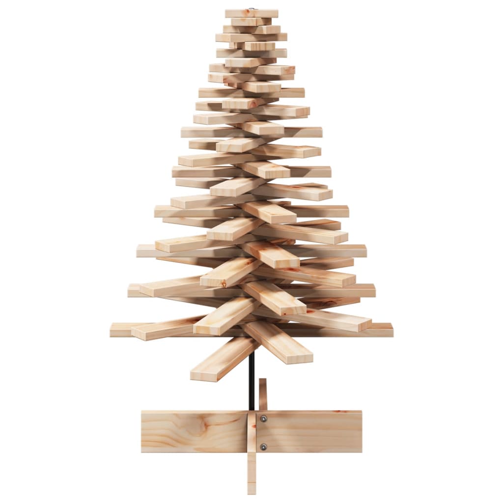 Kerstdecoratie kerstboom 100 cm massief grenenhout