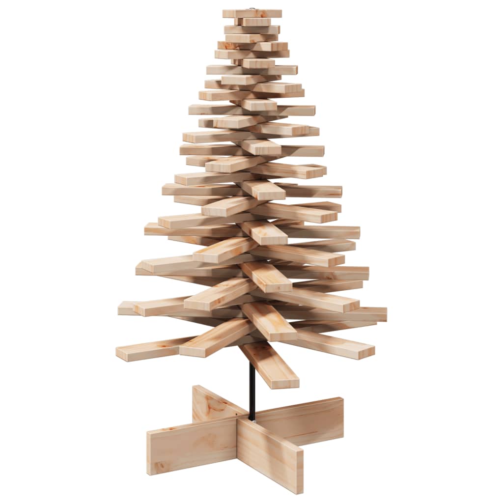 Kerstdecoratie kerstboom 100 cm massief grenenhout