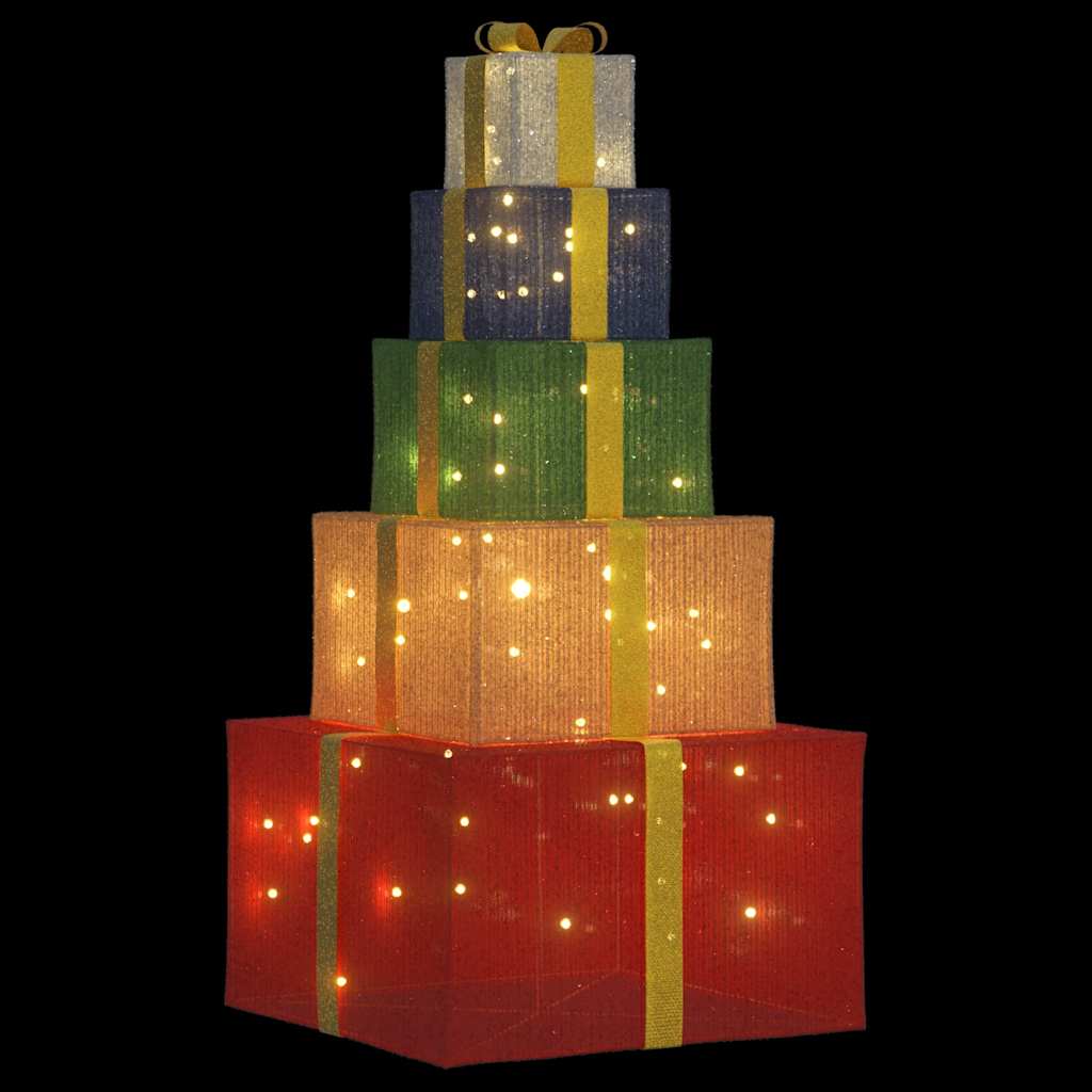 Kerstdecoratie geschenkdoos 250 LED's warm wit