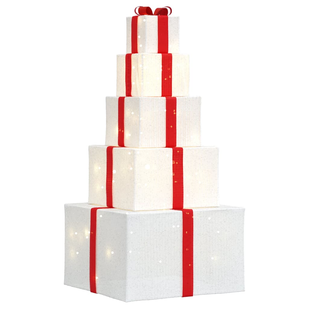 Kerstdecoratie geschenkdoos 250 LED's warm wit