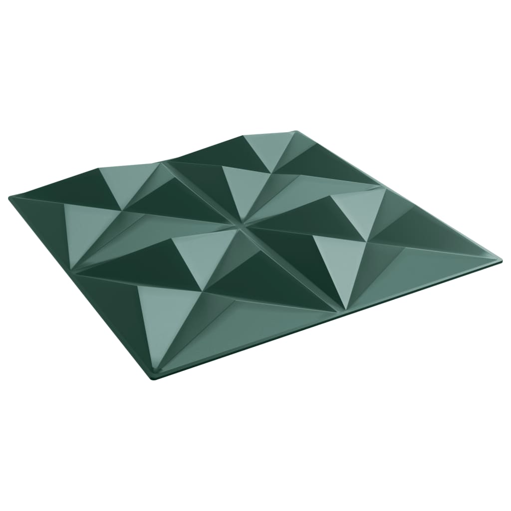 48 st Wandpanelen origami 12 m² 50x50 cm XPS groen