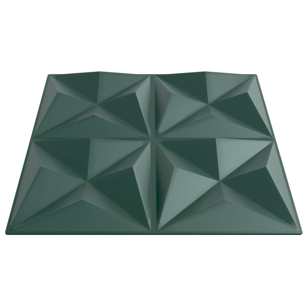 48 st Wandpanelen origami 12 m² 50x50 cm XPS groen