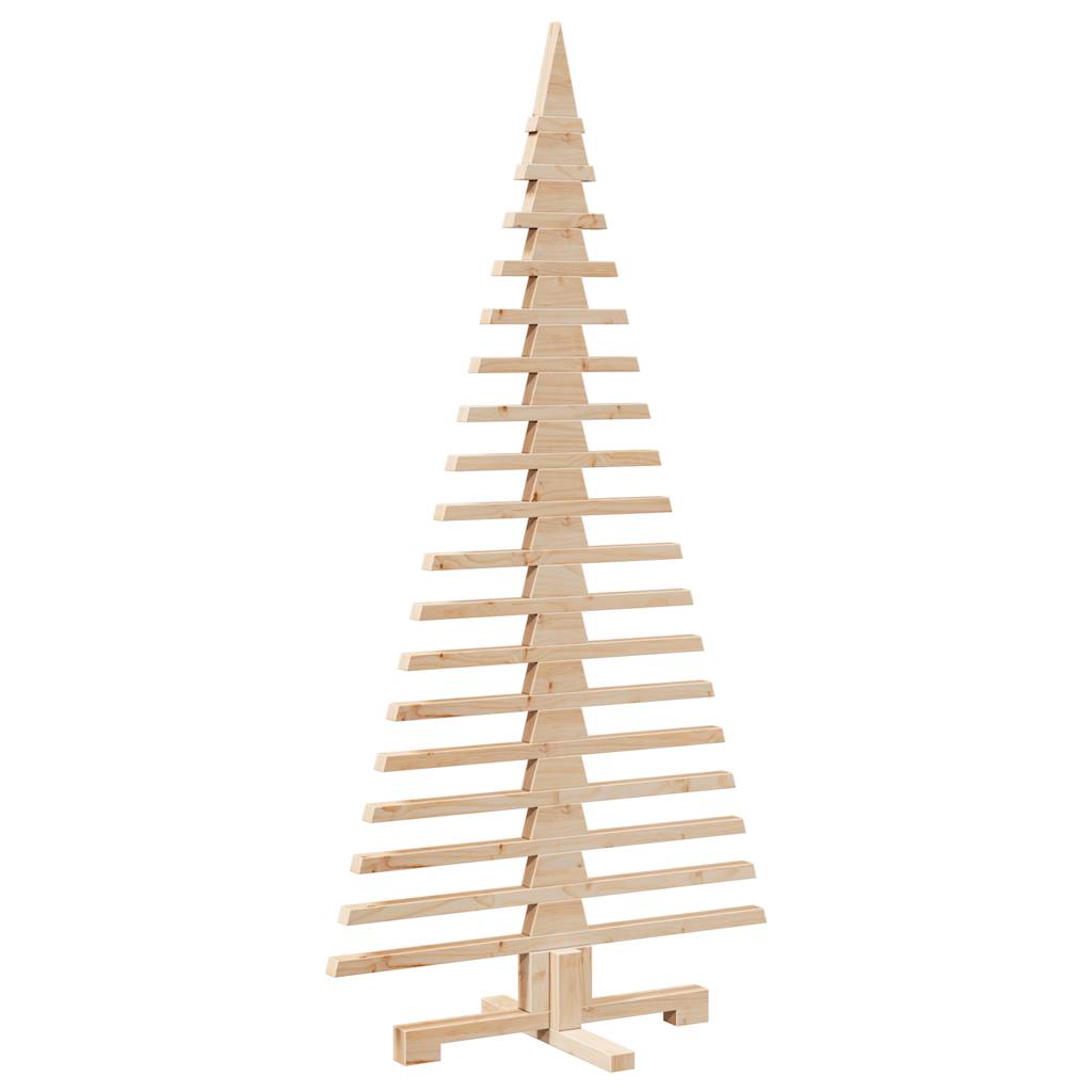 Kerstdecoratie kerstboom 150 cm massief grenenhout