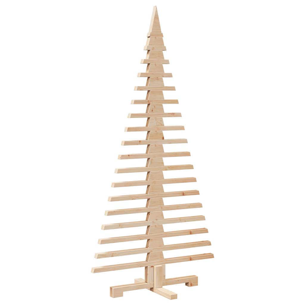 Kerstdecoratie kerstboom 150 cm massief grenenhout