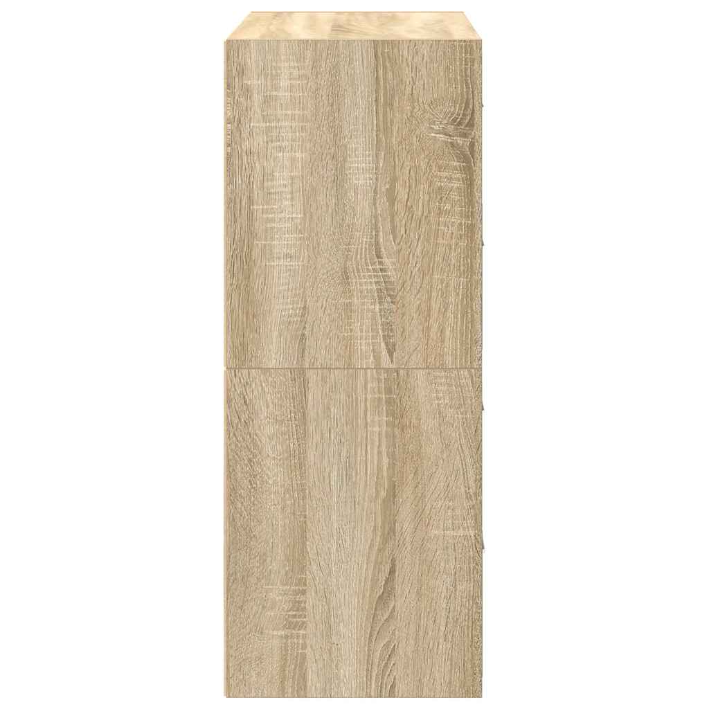 Kasten met 2 lades 2 st 60x31x40 cm bewerkt hout sonoma eiken