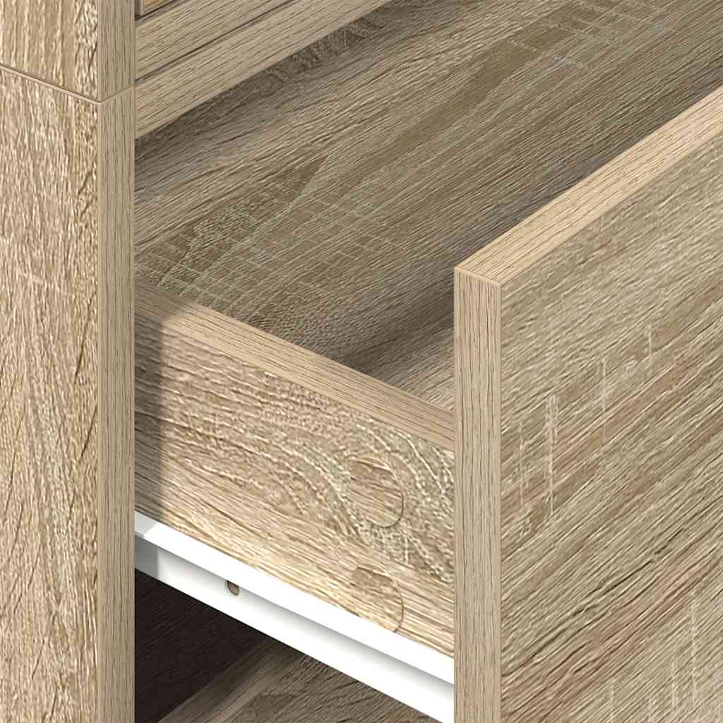 Kasten met 2 lades 2 st 60x31x40 cm bewerkt hout sonoma eiken